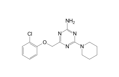 4-[(2-chloranylphenoxy)methyl]-6-piperidin-1-yl-1,3,5-triazin-2-amine