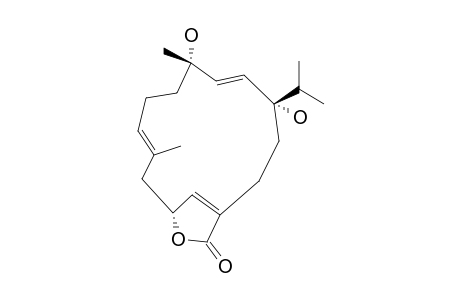 (-)-(1-S*,4-S*,10-R*)-1,4-DIHYDROXYCEMBRA-2-E,7-E,11-Z-TRIEN-20,10-OLIDE