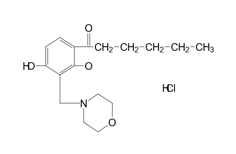 2',4'-dihydroxy-3'-(morpholinomethyl)hexanophenone, hydrochloride