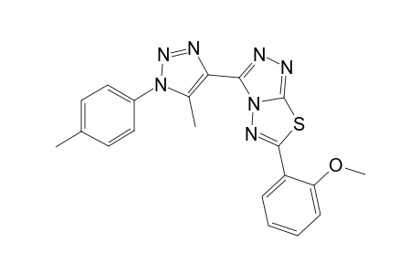 6-(2-methoxyphenyl)-3-[5-methyl-1-(4-methylphenyl)triazol-4-yl]-[1,2,4]triazolo[3,4-b][1,3,4]thiadiazole