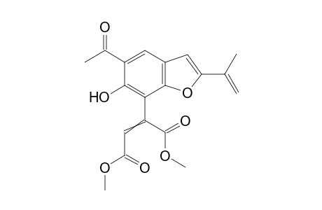 Dimethyl 2-(5-acetyl-6-hydroxy-2-isopropenyl-1-benzofuran-7-yl)-2-butenedioate