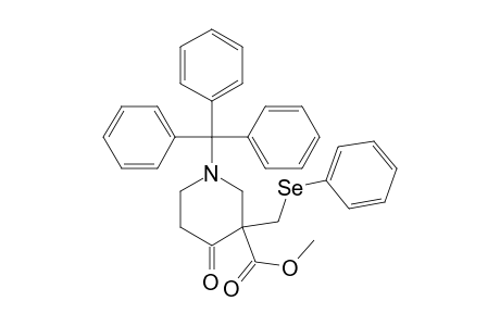 Methyl 4-Oxo-1-triphenylmethyl-3-phenylselenomethyl-3-piperidinecarboxylate