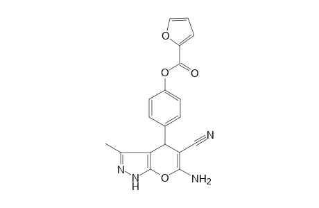 2-furancarboxylic acid, 4-(6-amino-5-cyano-1,4-dihydro-3-methylpyrano[2,3-c]pyrazol-4-yl)phenyl ester