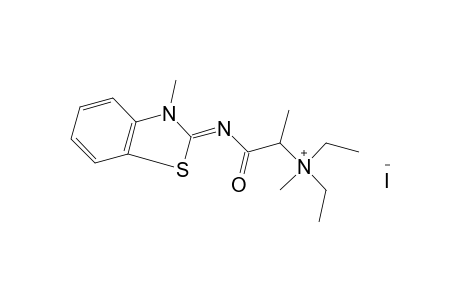 DIETHYLMETHYL{1-[(3-METHYL-2-BENZOTHIAZOLINYLIDENE)CARBAMOYL]ETHYL}AMMONIUM IODIDE