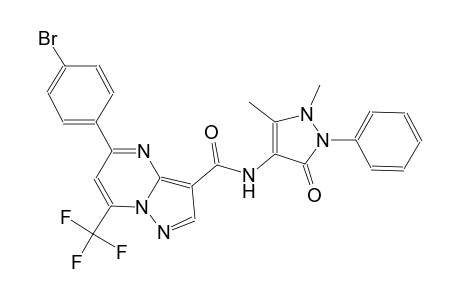 5-(4-bromophenyl)-N-(1,5-dimethyl-3-oxo-2-phenyl-2,3-dihydro-1H-pyrazol-4-yl)-7-(trifluoromethyl)pyrazolo[1,5-a]pyrimidine-3-carboxamide