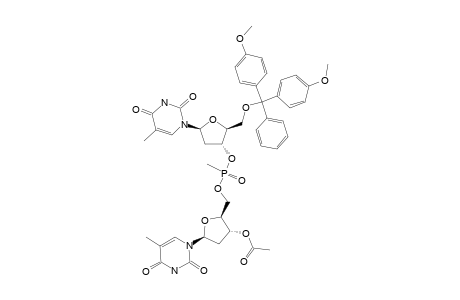 (R(P))-5'-O-DIMETHOXYTRITYL-THYMIDYLYL-(3',5')-3'-O-ACETYLTHYMIDINE-3'-METHANEPHOSPHONATE