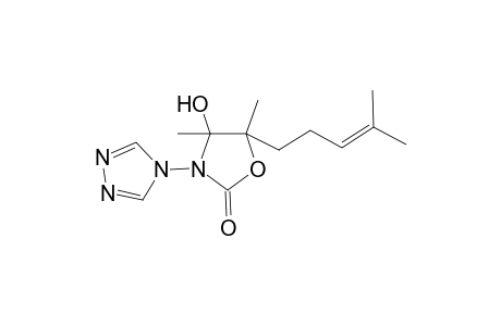 4,5-Dimethyl-5-(4-methylpent-3-enyl)-4-oxidanyl-3-(1,2,4-triazol-4-yl)-1,3-oxazolidin-2-one