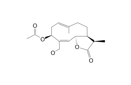 ZAWADSKINOLIDE-B;15-HYDROXYAJANOLIDE-A;3-BETA-ACETOXY-15-HYDROXY-GERMACRA-1(10)E,4Z-DIEN-6-BETA,7-ALPHA,11-ALPHA-12,6-OLIDE