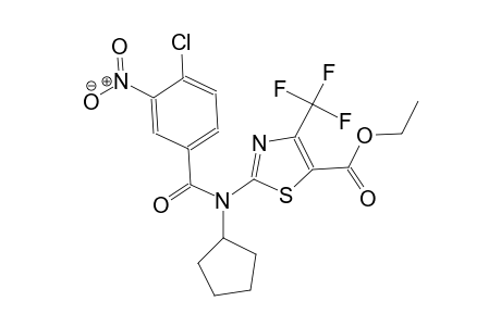 ethyl 2-[(4-chloro-3-nitrobenzoyl)(cyclopentyl)amino]-4-(trifluoromethyl)-1,3-thiazole-5-carboxylate