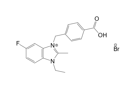 3-(p-carboxybenzyl)-1-ethyl-5-fluoro-2-methylbenzimidazolium bromide