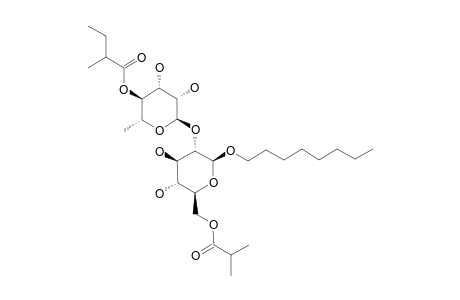 CAROLINIASIDE-C;N-OCTYL-4-O-(2-METHYL-BUTYRYL)-ALPHA-L-RHAMNOPYRANOSYL-(1->2)-6-O-ISOBUTYRYL-BETA-D-GLUCOPYRANOSIDE;MAJOR-ISOMER