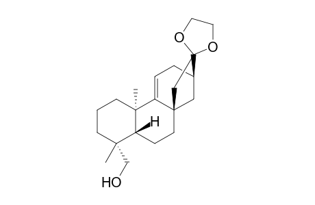 ent-16,16-Ethylenedioxy-17-norkaur-9(11)-en-19-ol