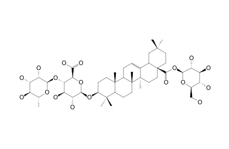 OLAXOSIDE;3-O-BETA-[RHAMNOPYRANOSYL-(1->4)-GLUCURONOPYRANOSYL]-OLEANOLIC-ACID-28-O-GLUCOPYRANOSYLESTER