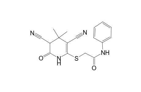 2-(3,5-Dicyano-4,4-dimethyl-6-oxo-1,4,5,6-tetrahydro-pyridin-2-ylsulfanyl)-N-phenyl-acetamide