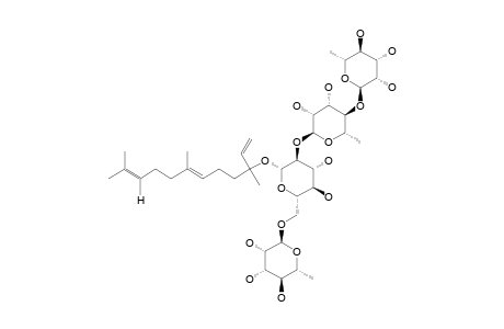 NEROLIDOL-3-O-ALPHA-L-RHAMNOPYRANOSYL-(1->4)-ALPHA-L-RHAMNOPYRANOSYL-(1->2)-ALPHA-L-RHAMNOPYRANOSYL-(1->6)-BETA-D-GLUCOPYRANOSIDE