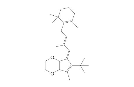 (5Z)-6-tert-Butyl-7-methyl-5-[(2E)-2-methyl-4-(2,6,6-trimeythylcyclohex-1-en-1-yl)but-2-enylidene]-5H-2,3,4a,7a-tetrahydrocyclopenta-1,4-dioxin