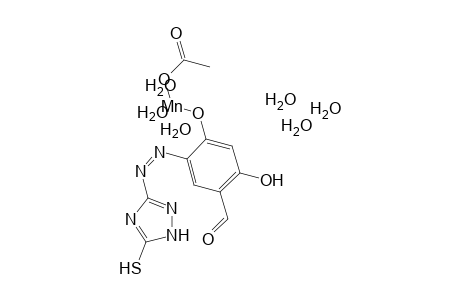 {4-formyl-5-hydroxy-2-[(1Z)-2-(5-sulfanyl-1H-1,2,4-triazol-3-yl)diazen-1-yl]phenoxy}manganio acetate hexahydrate