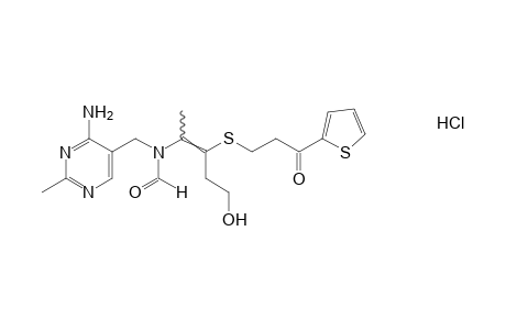 N-[(4-amino-2-methyl-5-pyrimidinyl)methyl]-N-{4-hydroxy-2-{[2-(4-hydroxy-1-methyl-2-{[2-(2-thenoyl)ethyl]thio}-1-butenyl}formamide, monohydrochloride