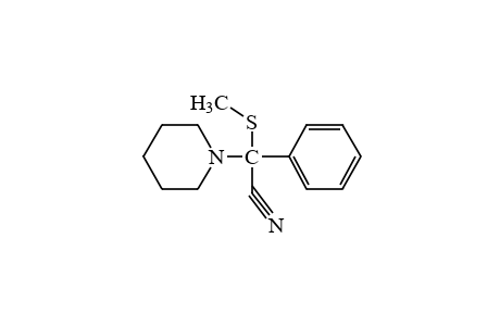 alpha-(METHYLTHIO)-alpha-PHENYL-1-PIPERIDINEACETONITRILE