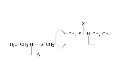 diethyldithiocarbamic acid, p-phenylenedimethylene ester