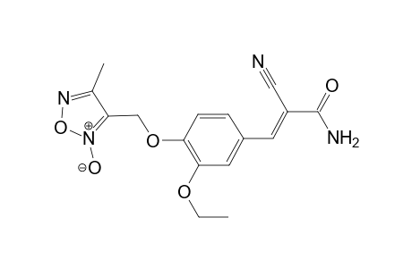 (E)-2-cyano-3-[3-ethoxy-4-[(4-methyl-2-oxidanidyl-1,2,5-oxadiazol-2-ium-3-yl)methoxy]phenyl]prop-2-enamide