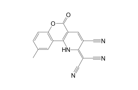 (3-Cyano-9-methyl-5-oxo-1,5-dihydro-2H-chromeno[4,3-b]pyridin-2-ylidene)-propanedinitrile