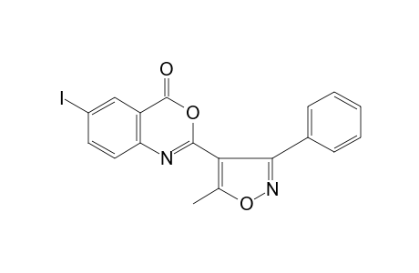 6-iodo-2-(5-methyl-3-phenyl-4-isoxazolyl)-4H-3,1-benzoxazin-4-one