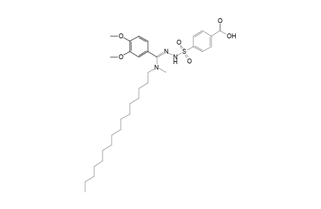 p-sulfobenzoic acid, p-{[alpha-(hexadecylmethylamino)veratrylidene]hydrazide}