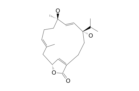 (-)-(1-S*,4-S*,10-R*)-1,4-DIHYDROXYCEMBRA-2-E,7-E,11-Z-TRIEN-20,10-OLIDE