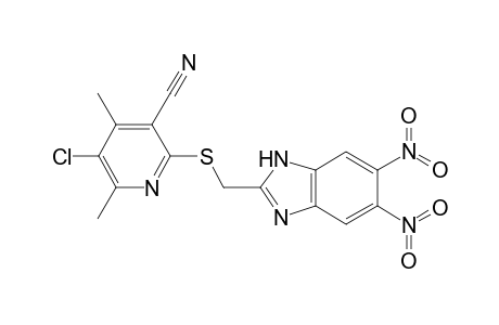 5-Chloranyl-2-[(5,6-dinitro-1H-benzimidazol-2-yl)methylsulfanyl]-4,6-dimethyl-pyridine-3-carbonitrile