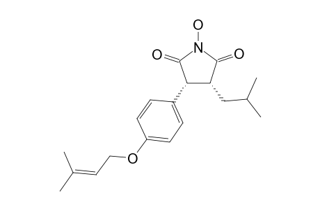 3R*,4R*-1-Hydroxy-3-isobutyl-4-[4-(3-methyl-2-butenyloxy)phenyl]pyrrolidine-2,5-dione