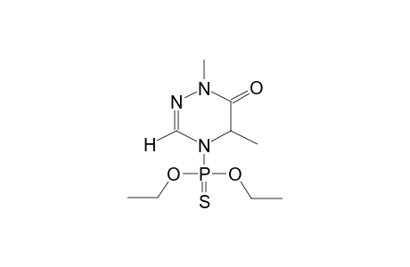 4-DIETHOXYTHIOPHOSPHORYL-1,5-DIMETHYL-4,5-DIHYDRO-1,2,4-TRIAZIN-6-ONE