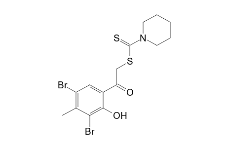 3',5'-dibromo-2'-hydroxy-2-mercapto-4'-methylacetophenone, 2-(1-piperidinecarbodithioate