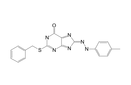 2-(BENZYLSULFANYL)-8-[(4-METHYLPHENYL)-HYDRAZONO]-1,8-DIHYDROPURIN-6-ONE