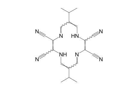 6,13-diisopropyl-1,4,8,11-tetraazacyclotetradeca-2,4,6,9,11,13-hexaene-2,3,9,10-tetracarbonitrile