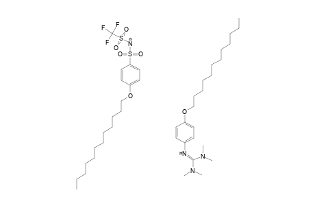 N-[4-(DODECYLOXY)-PHENYL]-N',N',N'',N''-TETRAMETHYL-GUANIDINIUM-[[4-(DODECYLOXY)-PHENYL]-SULFONYL]-[(TRIFLUOROMETHYL)-SULFONYL]-AMIDE