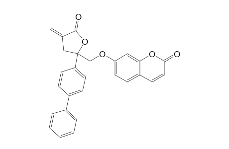 7-{[2,3,4,5-TETRAHYDRO-4-METHYLENE-5-OXO-2-(4-PHENYLPHENYL)-2-FURANYL]-METHOXY}-2-H-1-BENZOPYRAN-2-ONE