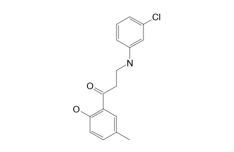 3-(3'-CHLOROPHENYLAMINO)-1-(2'-HYDROXY-5'-METHYLPHENYL)-PROPAN-1-ONE