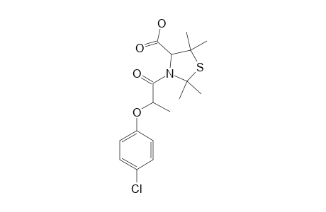 3-[2-(p-chlorophenoxy)propionyl]-2,2,5,5-tetramethyl-4-thiazolidine carboxylic acid