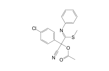 Benzeneethanimidothioic acid, .alpha.-(acetyloxy)-4-chloro-.alpha.-cyano-N-phenyl-, methyl ester