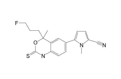 5-[4-(3-FLUOROPROPYL)-4-METHYL-2-THIOXO-1,4-DIHYDRO-2-H-BENZO-[D]-[1.3]-OXAZIN-6-YL]-1-METHYL-1-H-PYRROLE-2-CARBONITRILE