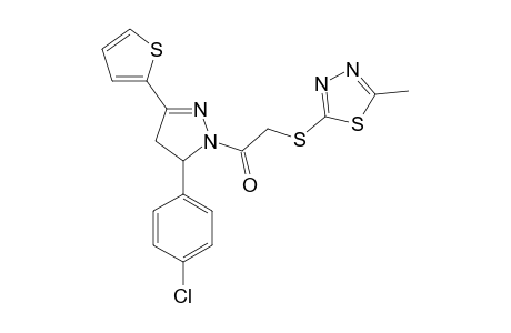 1-[(5-METHYL-1,3,4-THIADIAZOL-2-YL)-THIOACETYL]-3-(2-THIENYL)-5-(4-CHLOROPHENYL)-2-PYRAZOLINE