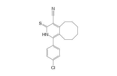 1-(p-chlorophenyl)-2,3,5,6,7,8,9,10-octahydro-3-thioxocycloocta[c]pyridine-4-carbonitrile