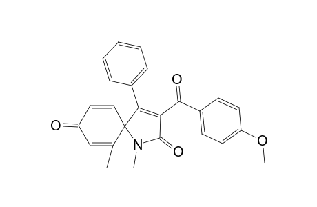 3-(4-Methoxybenzoyl)-1,6-dimethyl-4-phenyl-1-azaspiro[4.5]-deca-3,6,9-triene-2,8-dione