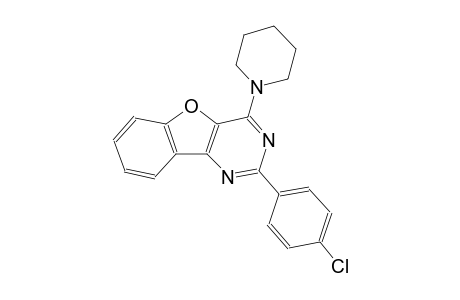 2-(4-Chlorophenyl)-4-(1-piperidinyl)[1]benzofuro[3,2-d]pyrimidine