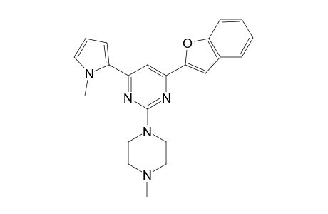 2-(N-Methylpiperazino)-4-(2'-benzo[b]furanyl]-6-(2"-<1"'-methylpyrrolyl>)-pyrimidine