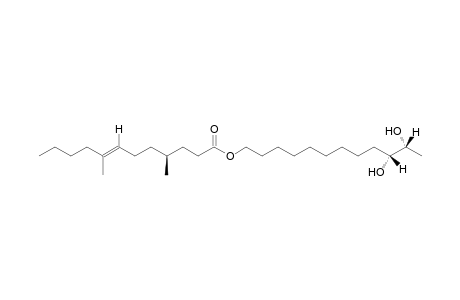 4, 8-dimethyl dodeca-7Z-en-yl-9'.alpha., 10'.alpha.-dihydroxyundecan-1'-oate