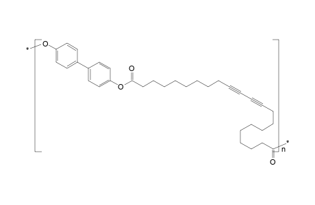 Diacetylenic polyester on the basis of 4,4'-dihydroxybiphenyl and 10,12-docosadiyne-1,22-dioic acid