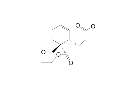 3-[(1S*,2R*)-2-ETHOXYCARBONYL-2-HYDROXY-METHYLCYCLOHEX-5-ENYL]-PROPANOIC-ACID