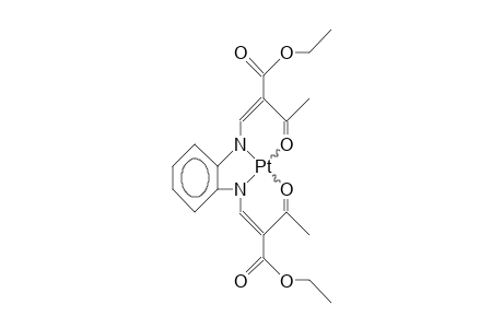 1,2-Bis(2-ethoxycarbonyl-3-oxo-cis-1-butenylamino)-benzene platinum complex